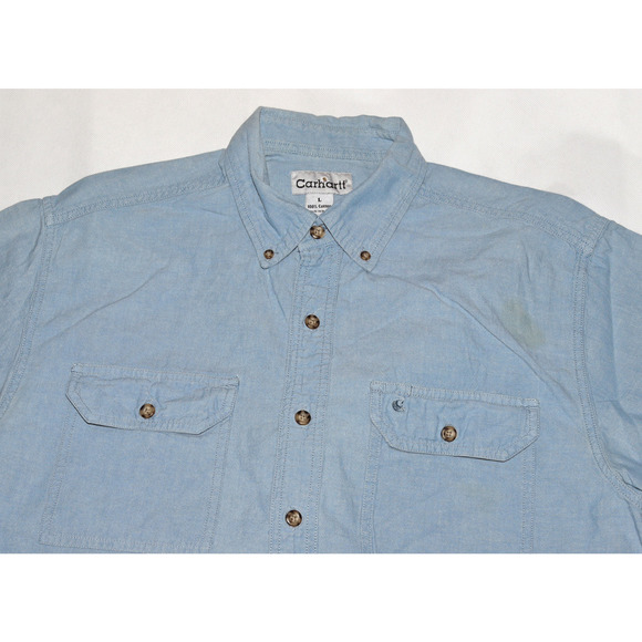 Carhartt Men's Short Sleeve Button Down Shirt Size Large - Picture 2 of 6